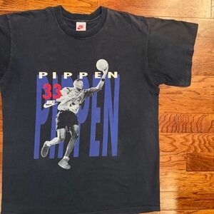 Vintage 90s Nike Scottie Pippen #33 Chicago Bulls NBA Basketball T-Shirt Mens XL